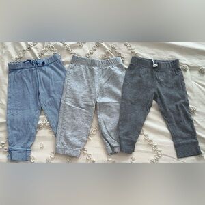 Carter’s 18 Month Cozy Gray and Blue Pants (3) Bundle